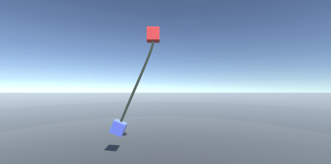 How to create a swinging rope in Unity - Create a simplified rope